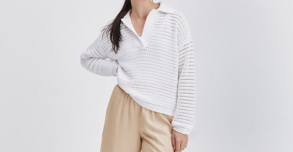 Haven Well Within Organic Cotton Open Stitch Polo Size XXL